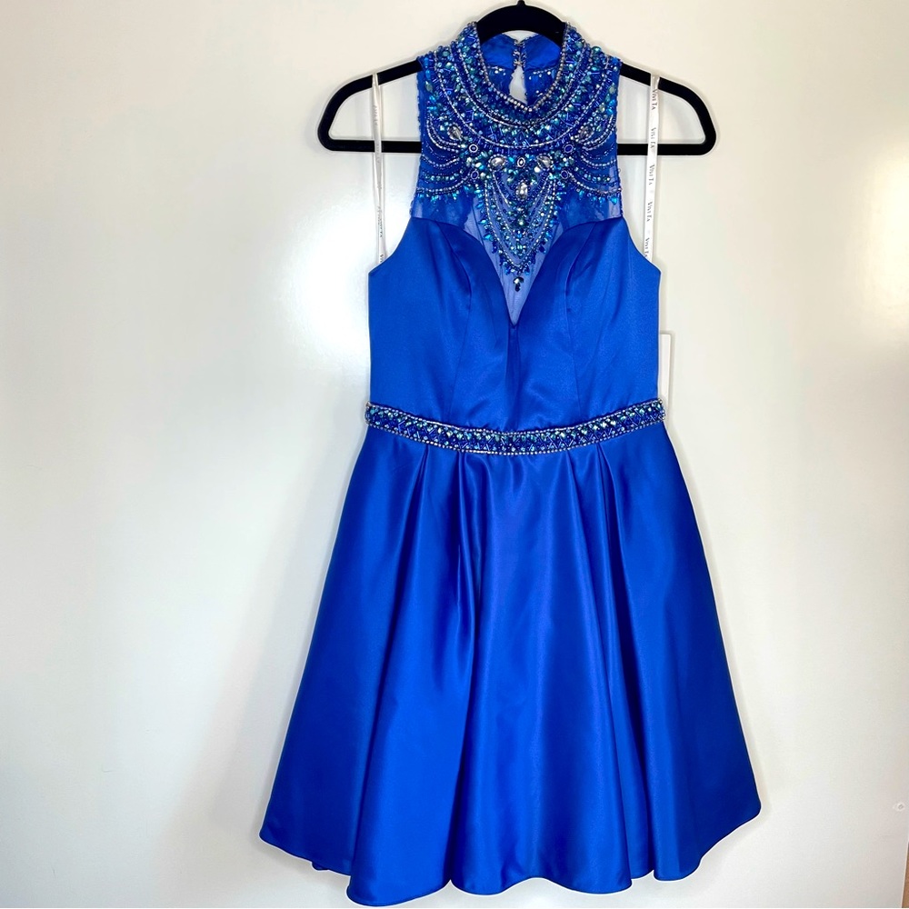 Vivi Ta VT2033 Beaded Prom Dress Royal Blue 10